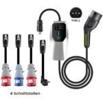 Junsun EV Ladegerät Typ2 3.5–22kW 6–32A 1/3 Phase EU Adapter