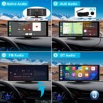 Junsun Drathlos Apple Carplay Android Auto Display Vorne 4K 10.26-Zoll Rückfahrkamera - obrazek 7
