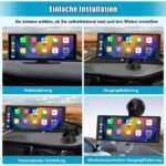 Junsun Drathlos Apple Carplay Android Auto Display Vorne 4K 10.26-Zoll Rückfahrkamera - obrazek 9