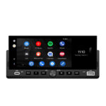 Junsun Bezprzewodowy CarPlay Android Auto RDS z Kamerą Cofania 1Din Typ-C