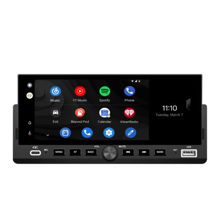Junsun Bezprzewodowy CarPlay Android Auto RDS z Kamerą Cofania 1Din Typ-C