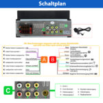 Junsun Bezprzewodowy CarPlay Android Auto RDS z Kamerą Cofania 1Din Typ-C