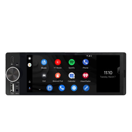 Junsun Bezprzewodowy CarPlay Android Auto Wyświetlacz z kamerą cofania 1Din