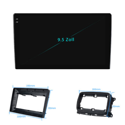 Junsun Radio Ekran 2K do Fiat 500 2016-2019 CarPlay Android Auto X9